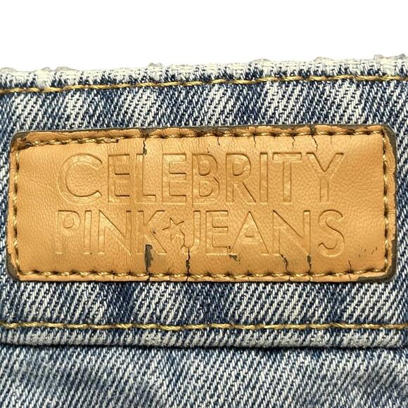 Celebrity Pink Jeans Shorts Size 7 High Rise Hipster Vintage Clash Button Fly - Picture 4 of 8